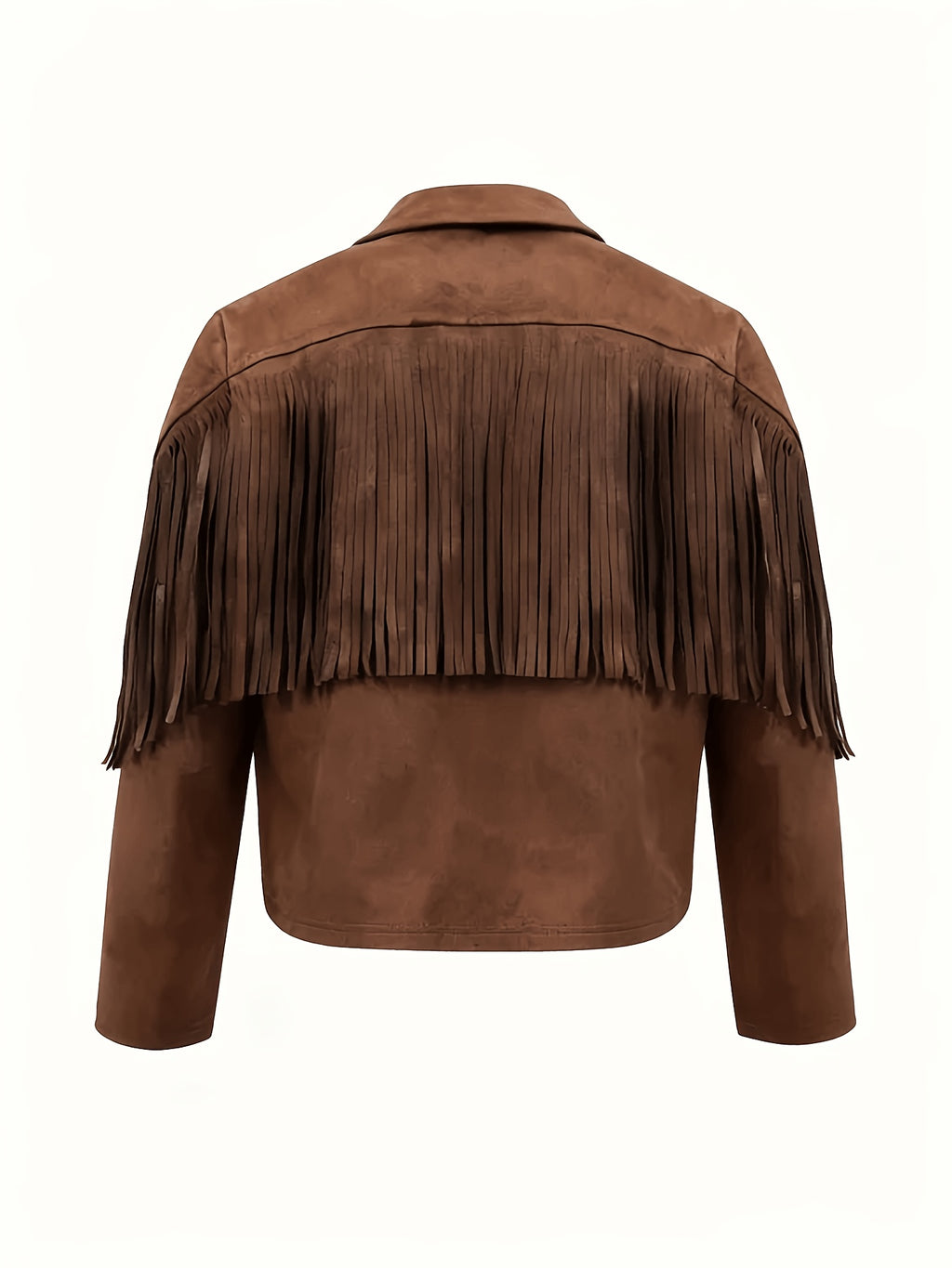 Men'S Faux Velvet Casual Tassel Western Style Coat