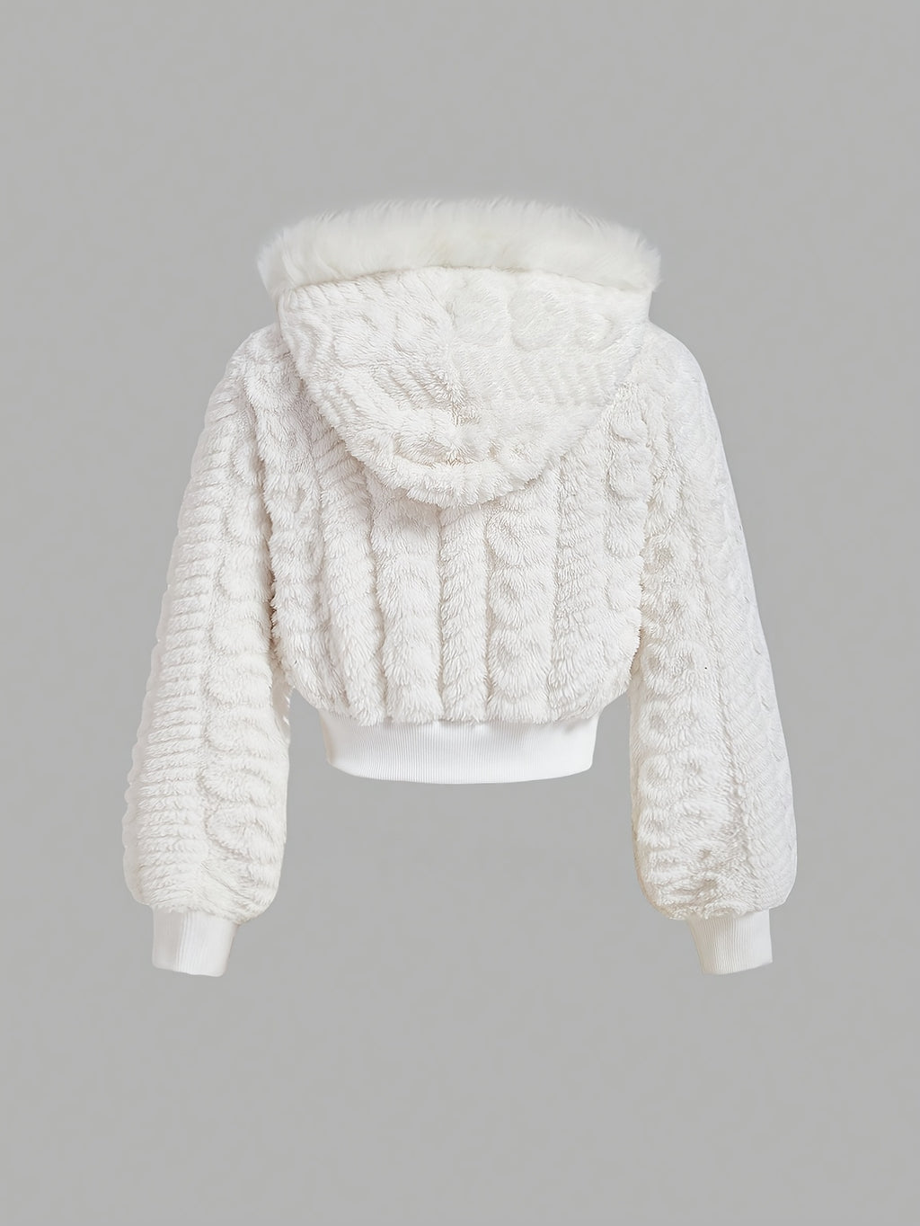 Women's Fashion Zip-Up Short Faux Fur Coat