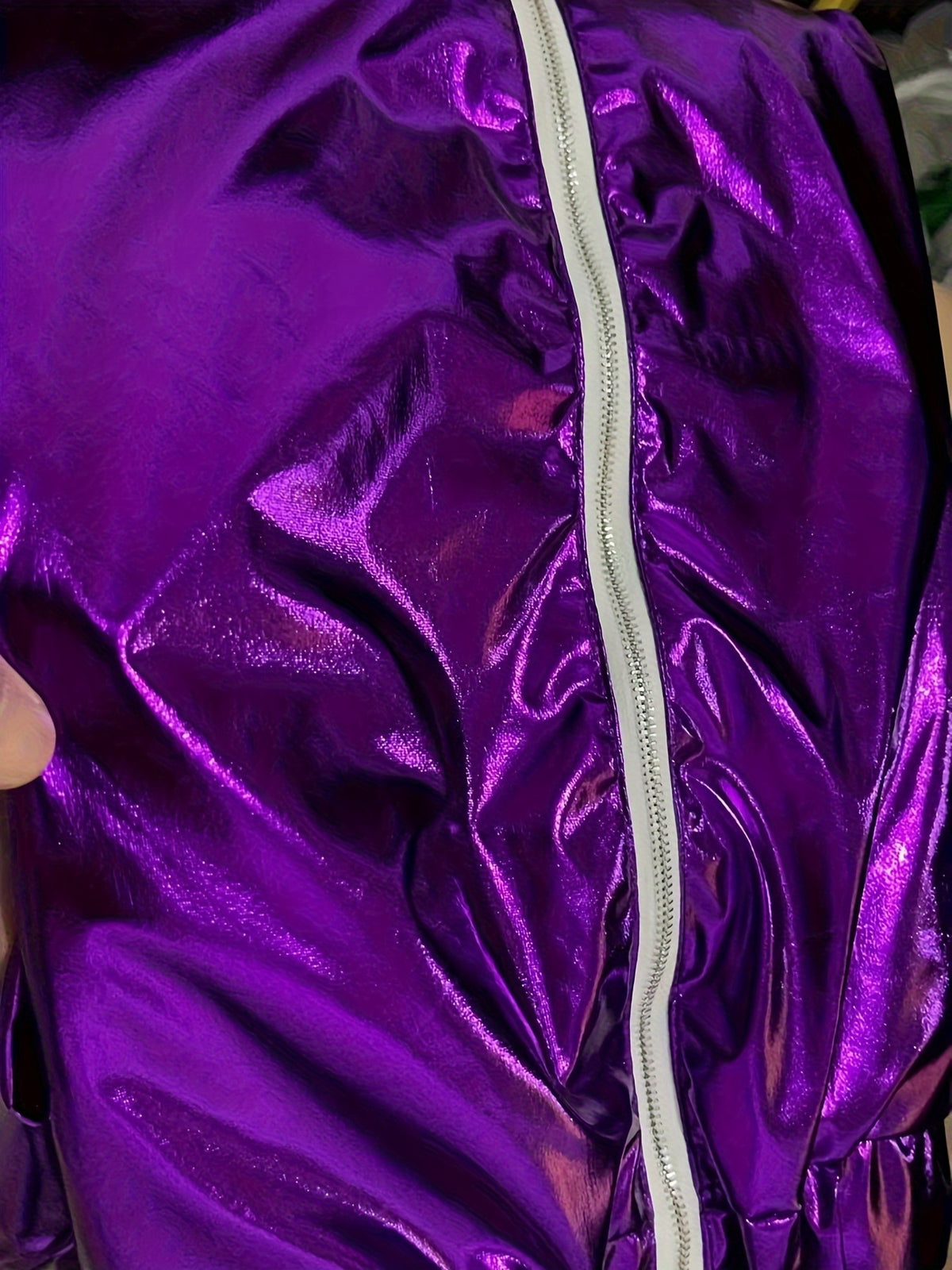 Men'S Stage Performance Fashion Party Gathering Nightclub Style Bronzing Jacket Golden Silvery Purple Jacket