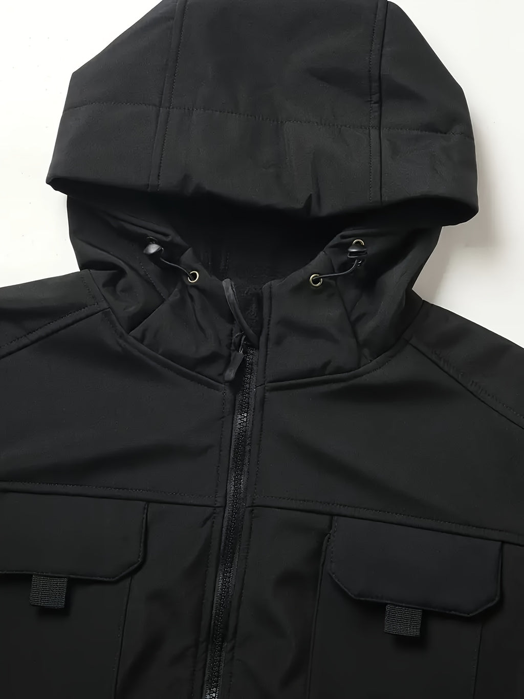 Winter Shark Skin Softshell Hooded Jacket Multi-pocket Tactical Windbreaker for Outdoor Adventures -lined Thermal Fabric Ideal for Snowy Weather and Hiking ExcursionsWinter Shark Skin Softshell Hooded Jacket Multi-pocket Tactical Windbreaker Fo