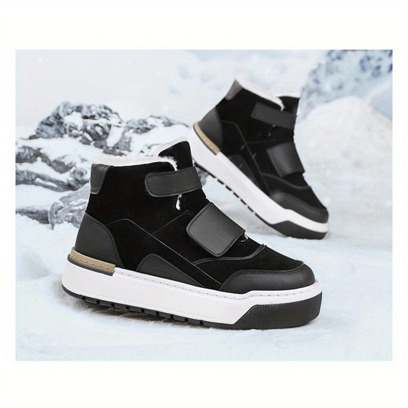 Men'S High-Top Fashion Comfort Casual Shoes, Warm Faux Cover Ankle Boots with Easy Fastener, Pointed Toe, All-Season Versatile for Business and Leisure, Business Casual Footwear | Pointed Toe Boots | Durable Rubber Sole