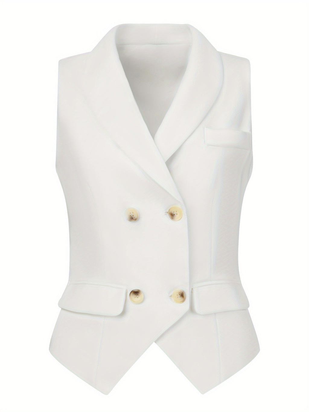 Women's Suit Vest Double Breasted Lapel Dressy Waistcoat Vest