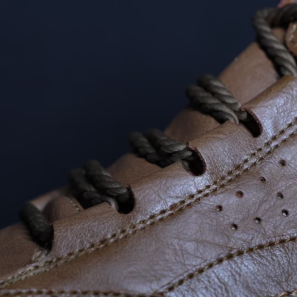 Autumn Winter Cross-Border Plus Size Hand Stitching Fashion Trend Wearable Non-Slip Thermal Casual Shoes Men'S Boots