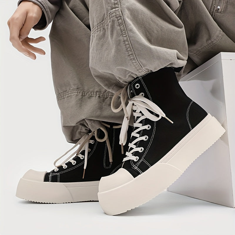 Trendy Fashion Men's Shoes, Wear- Casual Comfortable Canvas Sneakers, Popular Versatile Skate Shoes