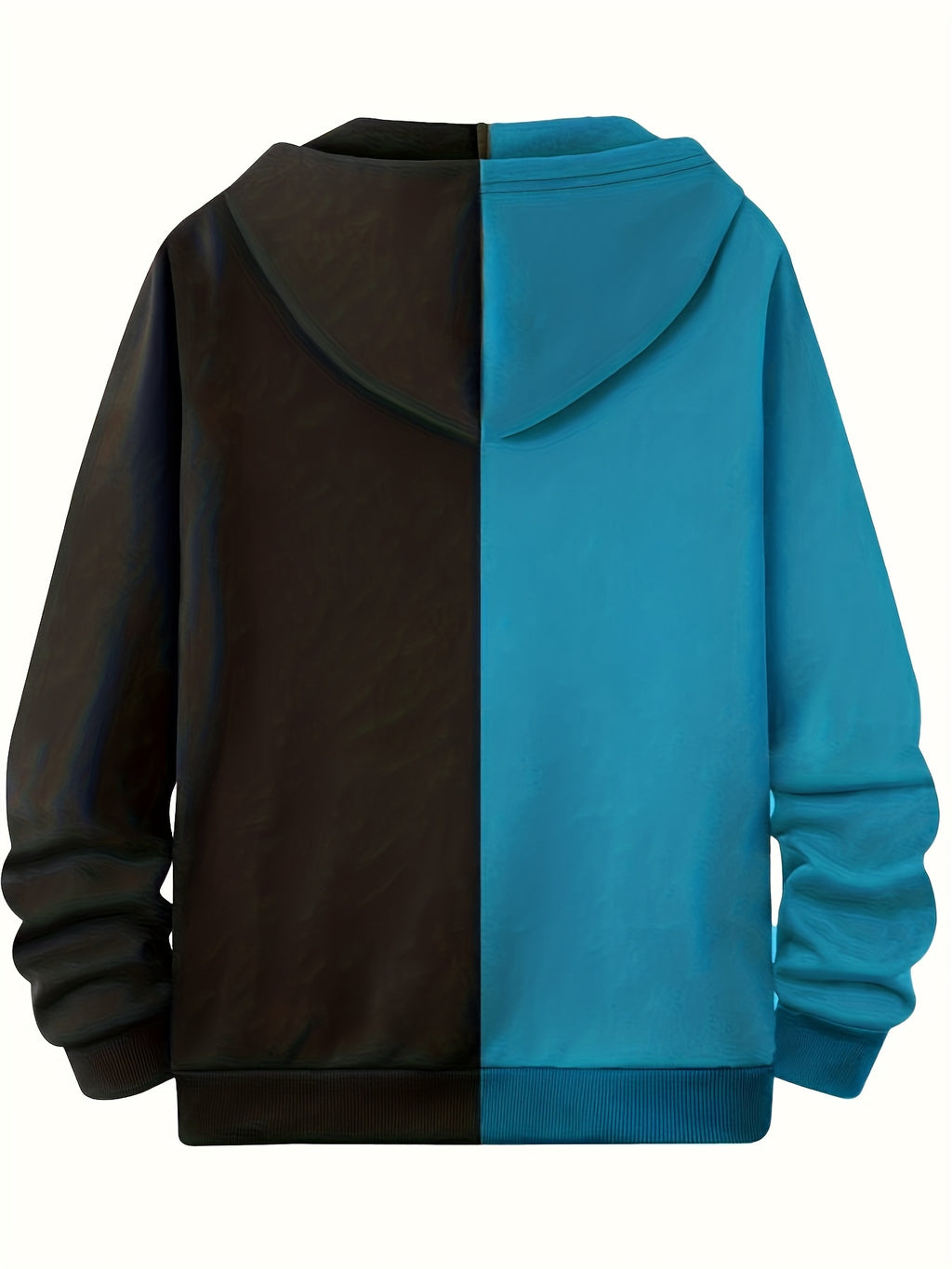 Men's Autumn/Winter Printed Hooded Zip-Up Jacket