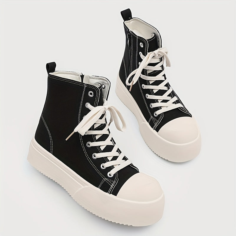 Trendy Fashion Men's Shoes, Wear- Casual Comfortable Canvas Sneakers, Popular Versatile Skate Shoes