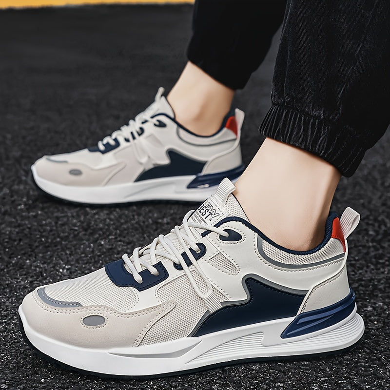 [Men's Sports Shoes] Mesh Summer Men's Casual Trendy Sports Shoes - Breathable Running Sneakers for Students with Thick-Sole Dad Shoes