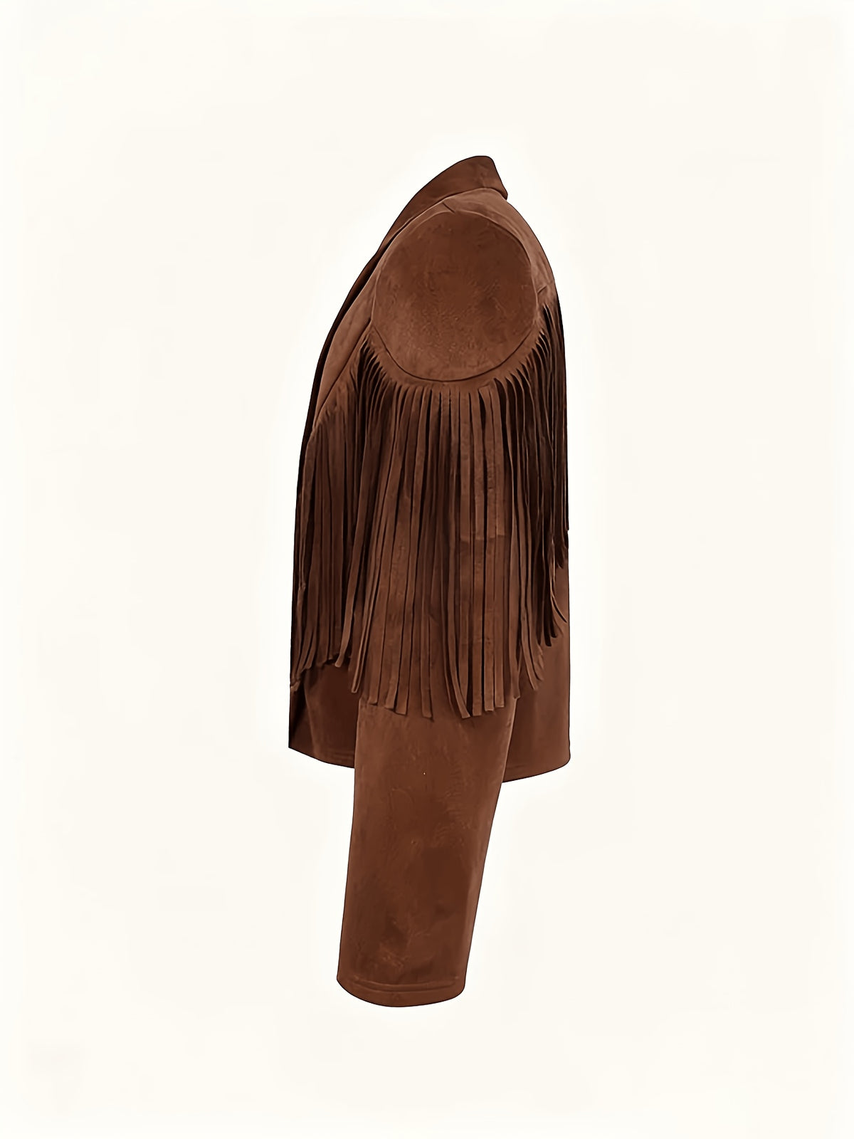 Men'S Faux Velvet Casual Tassel Western Style Coat