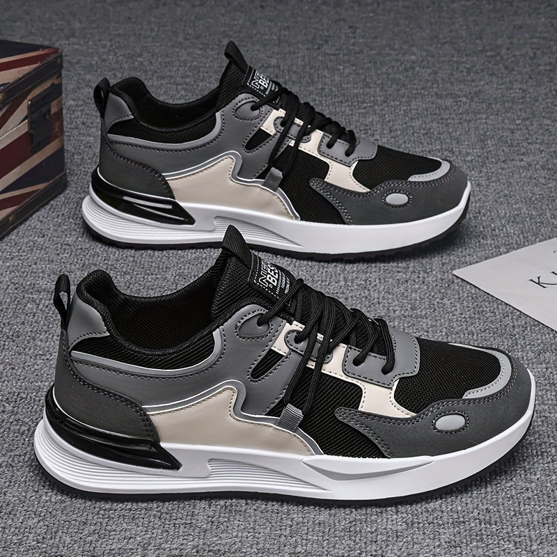 [Men's Sports Shoes] Mesh Summer Men's Casual Trendy Sports Shoes - Breathable Running Sneakers for Students with Thick-Sole Dad Shoes