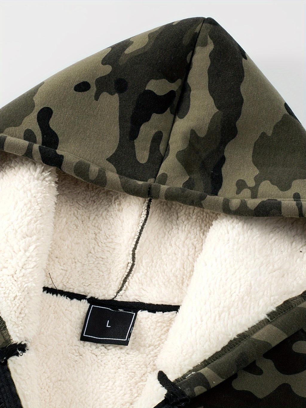 Men'S Composite Fleece Camouflage Winter Warm Fashion Hoodie, Hunting