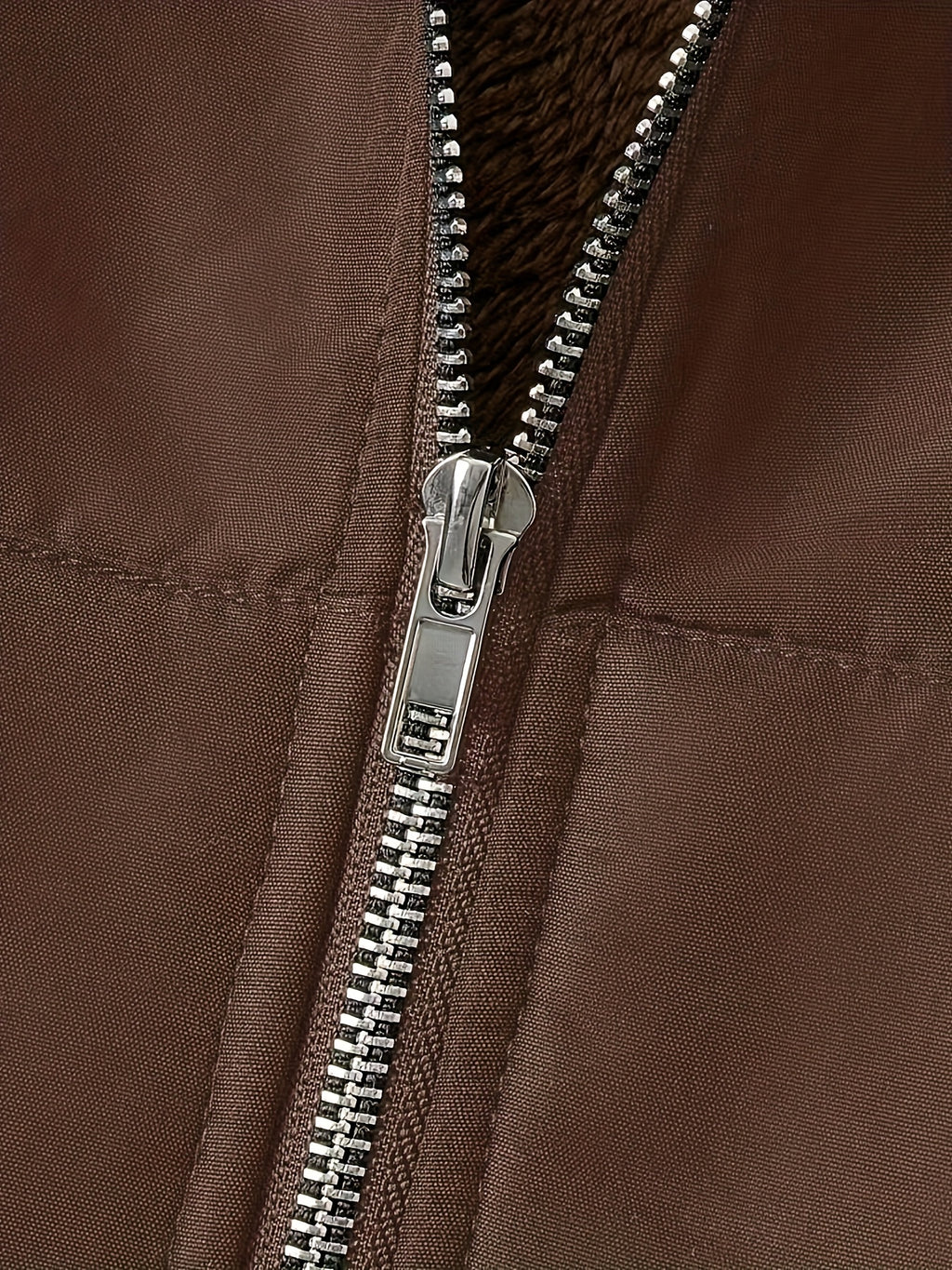 Solid Color Thermal Lined Hooded Jacket for Autumn/Winter Warmth and Casual Wear