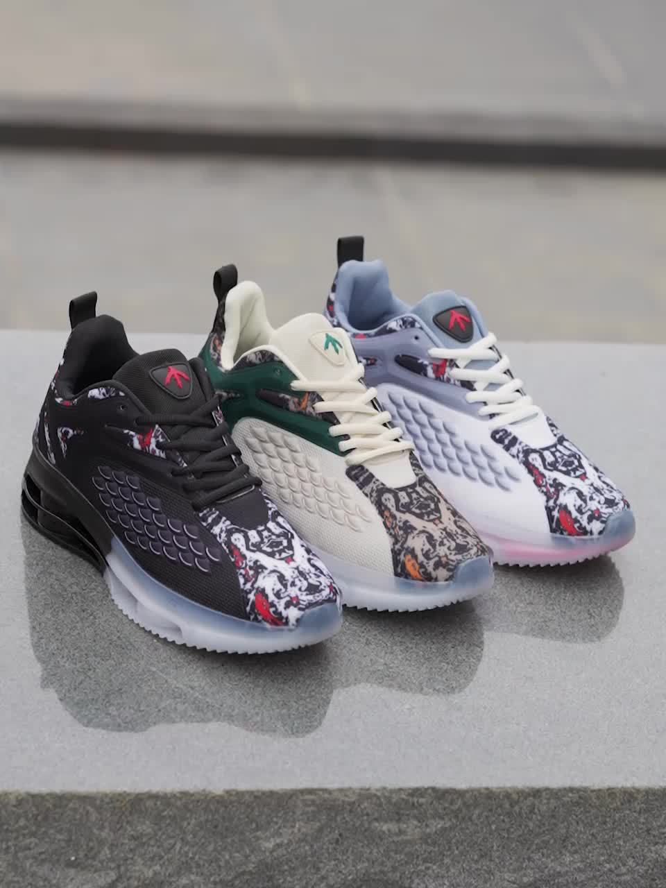 Men's Dragon Scale Sport Sneakers - Gradient Colorway with Striped & Solid Design, All-Season TPU Sole & EVA Cushioning, Breathable Fabric for Hiking, Casual & Outdoor Wear - Low-Top Lace-Up 6099, Hiking Footwear, Street Style Shoes, Cushioned Support