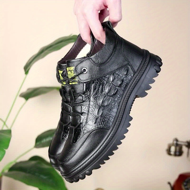 Genuine Leather Premium Fleece-Lined Comfortable Warm Boots Snow Boots