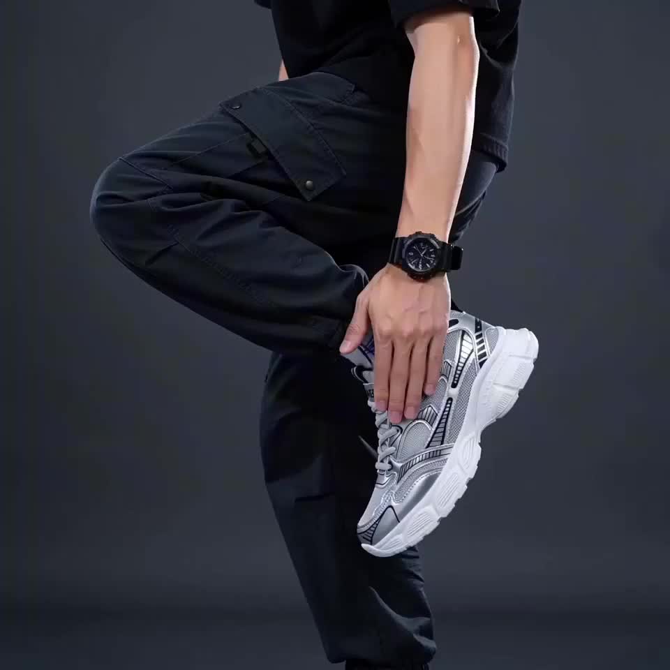 Men's Fashion Sneakers - All-Season Low-Top Casual Sneakers, Solid Color Lace-Up Round Toe, Synthetic Upper, Fabric Lining, Daily Wear Cloth Insole, Casual Sneakers | Modern Sneakers | Ventilated Structure