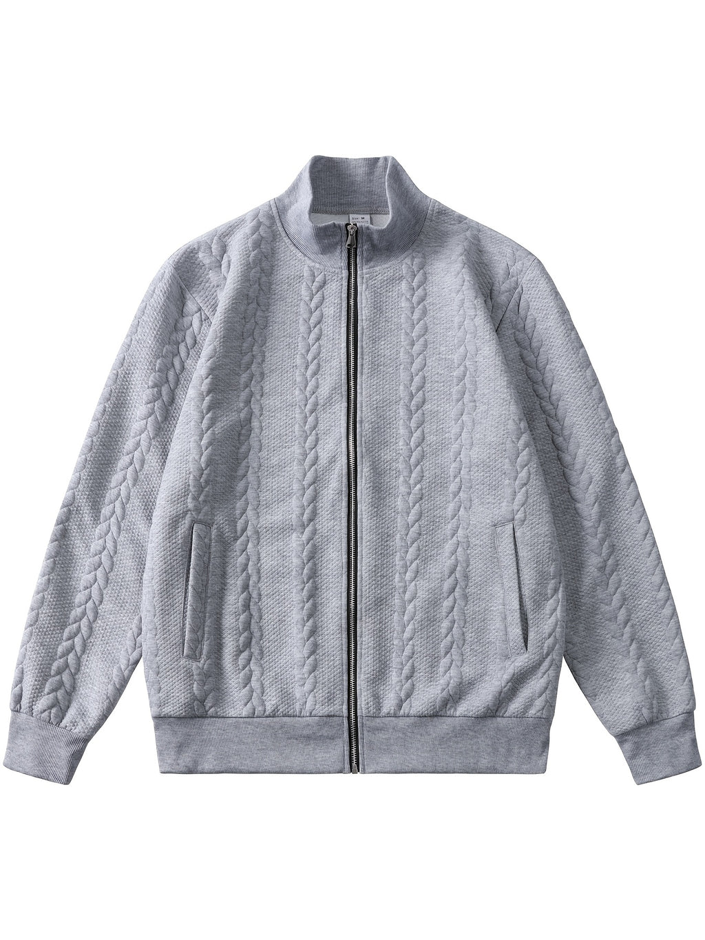 Men's Fashion Casual Elegant Medium Stretch Cardigan, Men's Casual Full-Zip Cardigan, Spring/Autumn Jacquard Casual Jacket with Jacquard Design, Suitable for All-Season Wear, Ideal for Casual and Formal Outfits, Fashionable Jacquard with Striped Knit