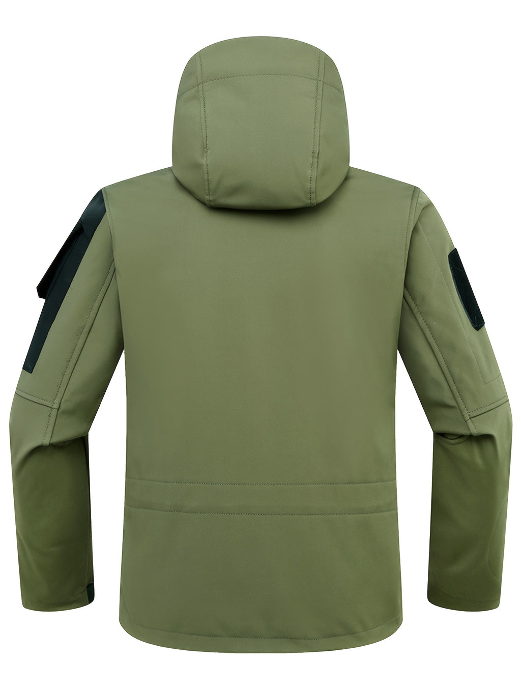 Winter Shark Skin Softshell Hooded Jacket Multi-pocket Tactical Windbreaker for Outdoor Adventures -lined Thermal Fabric Ideal for Snowy Weather and Hiking ExcursionsWinter Shark Skin Softshell Hooded Jacket Multi-pocket Tactical Windbreaker Fo
