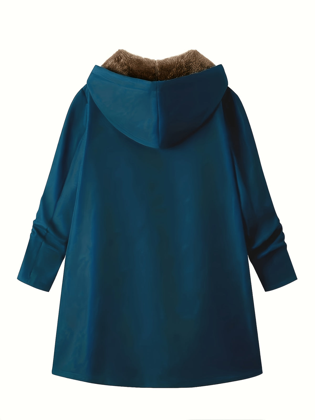 Solid Color Thermal Lined Hooded Jacket for Autumn/Winter Warmth and Casual Wear
