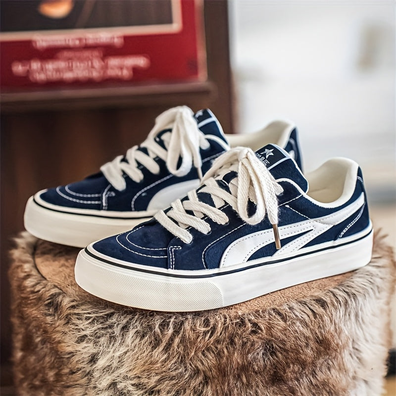Men's Low-Top Canvas Shoes New Autumn Collection Versatile Athletic Casual Flat-Bottom Classic Skate Shoes Trendy Men's Footwear