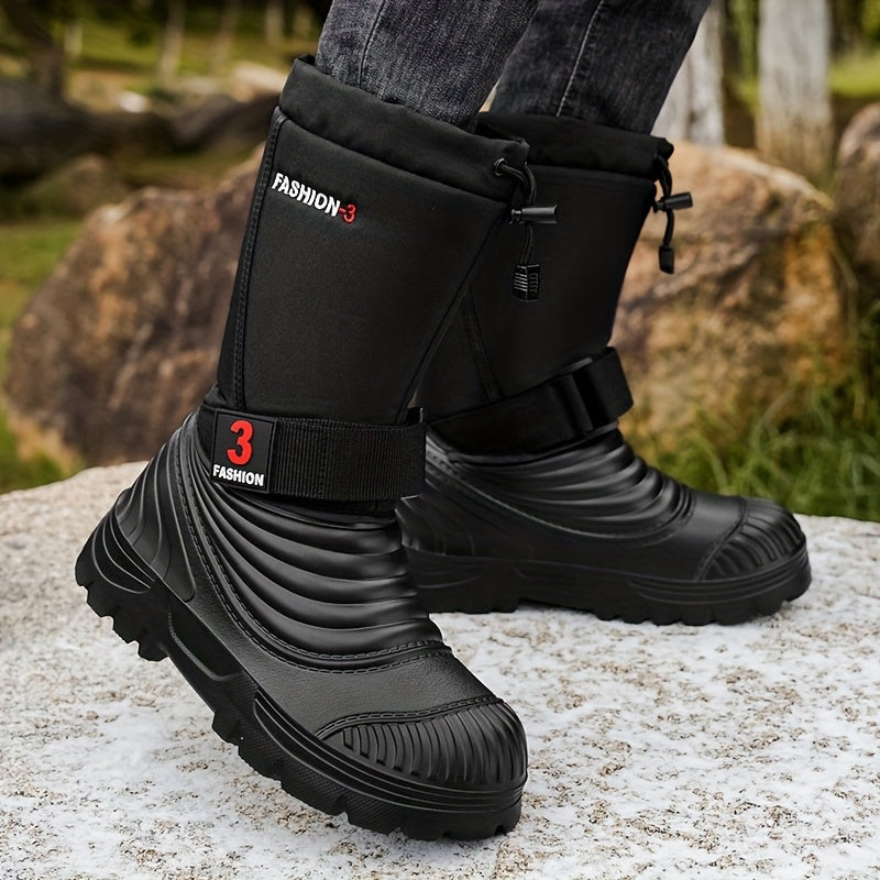 New Men'S Stylish Snow Boots, Outdoor Insulated Warm Hiking Shoes, Comfortable And Versatile Non-Slip Winter Footwear for Men, Available in Large Sizes from 38 to 51