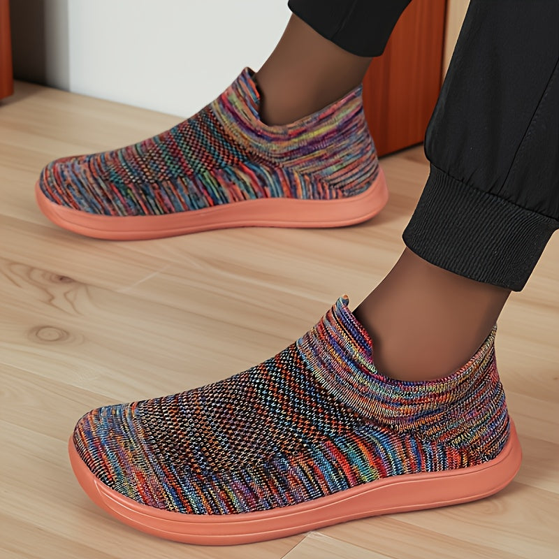 Men'S And Women'S Wide Version Casual Sports Outdoor Fitness Foot Fat Widened Ultra-Light Breathable Slip-On Fly Woven Barefoot Shoes