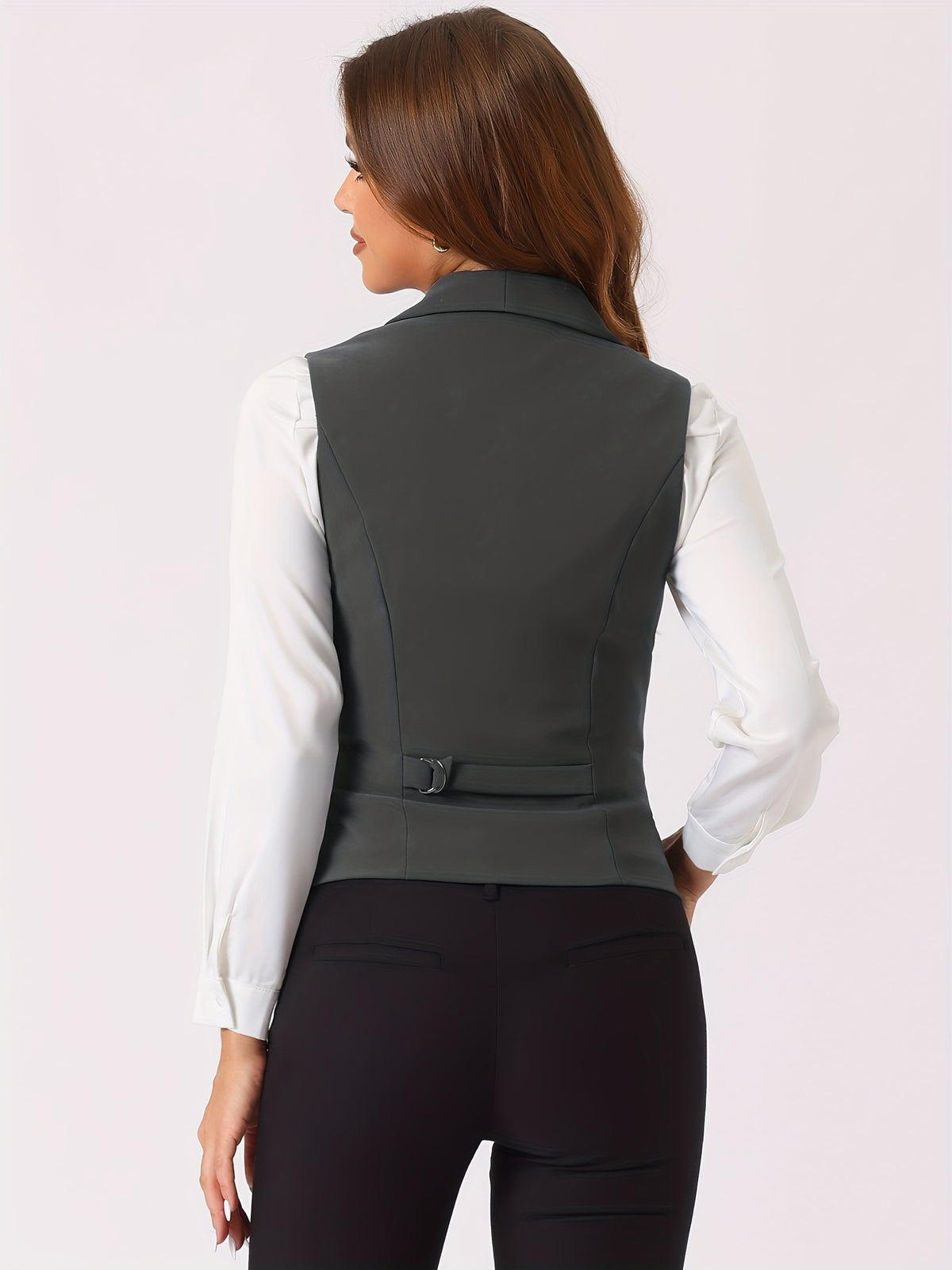 Women's Suit Vest Double Breasted Lapel Dressy Waistcoat Vest